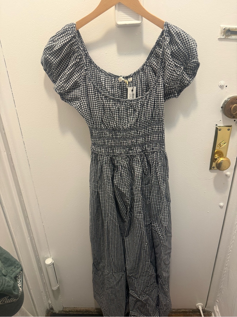 NWT Doen Quinley Dress in Navy La Maddalena Gingham! - Picture 3 of 11